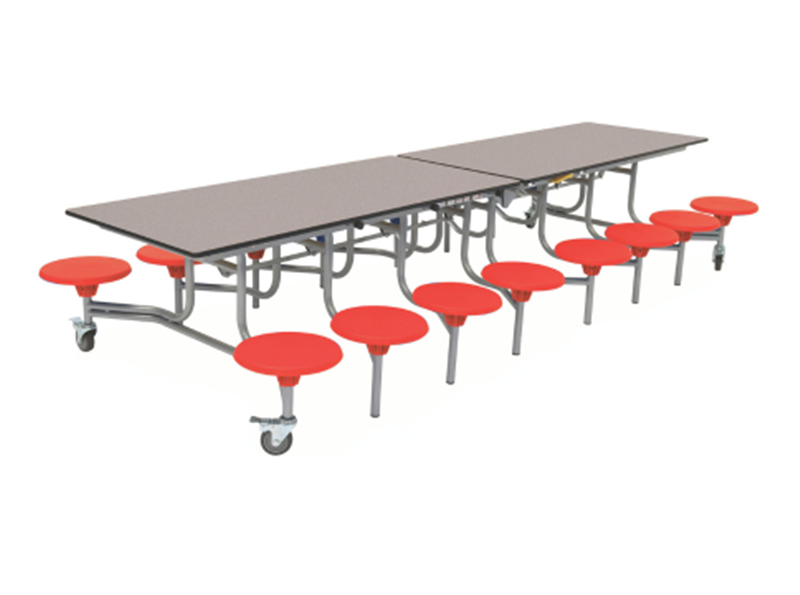 SpaceRight Sixteen Seat Rectangular Mobile Folding Dining Table